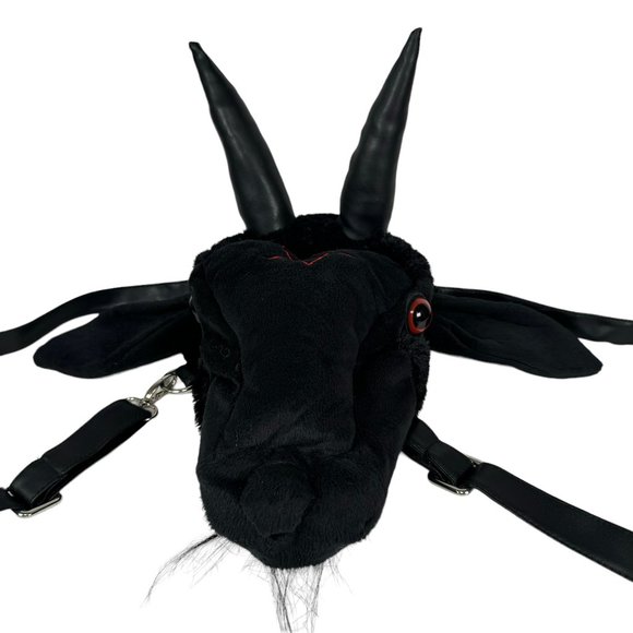 kreepsville Handbags - Kreepsville 666 Goathead Baphomet Plush Purse Bag Backpack Goth Horror Punk Emo